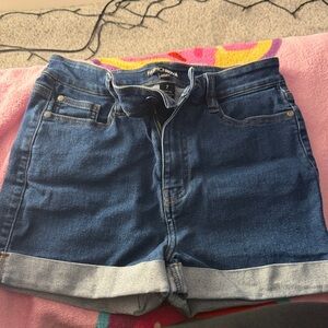Fashion Nova Dark Blue Jean Shorts